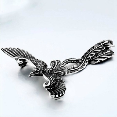 Collier avec pendentif Phoenix, avec pendentif en forme d'oiseau, bijou Animal pour hommes, collier de dominateur sauvage ► Photo 1/4