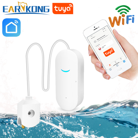 Alarme intelligente de l'eau de Tuya de capteur de fuite d'eau de Tuya d'earykong WiFi Compatible avec l'installation facile d'application de Tuyasmart/vie intelligente ► Photo 1/6