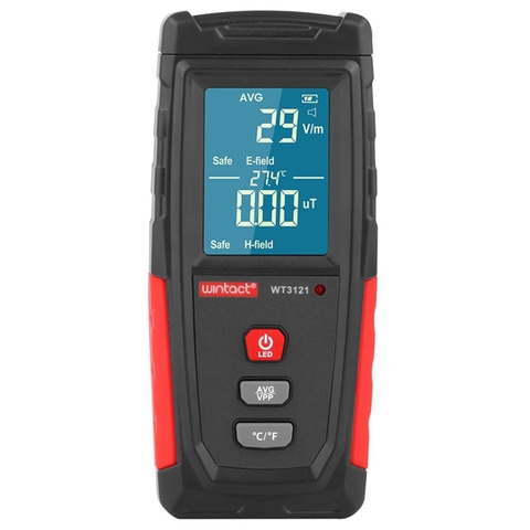 Détecteur de rayonnement de champ électromagnétique testeur Rechargeable Portable LCD compteur émission dosimètre téléphone ordinateur EMF mètre ► Photo 1/6