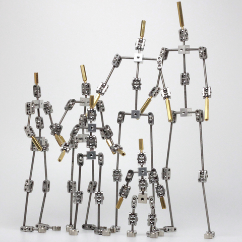 Kit d'armature de studio d'animation bricolage non prêt à l'emploi pour marionnette à mouvement d'arrêt du squelette du corps humain ► Photo 1/6