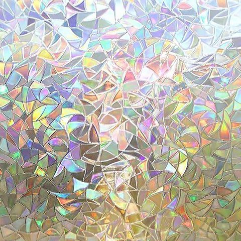 Fenêtre vie privée Film arc-en-ciel fenêtre s'accroche 3D décoratif vinyle vitrail décalques statique autocollant de verre adhésif Non-adhésif ► Photo 1/6