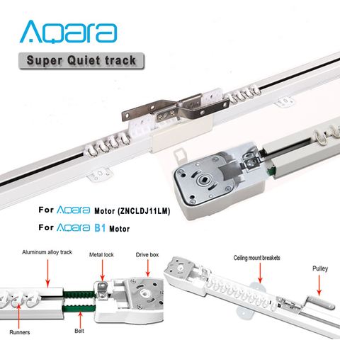 Rail de rideau électrique Super silencieux personnalisable pour maison intelligente, pour moteur Aaqra B1, moteur Aqara et moteur DOOYA DT82/KT82/KT32 ► Photo 1/5