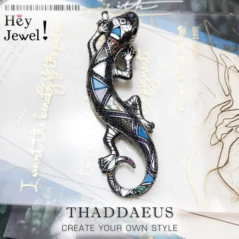 Pendentif Lizzard,2022 printemps Fine Bijoux Europe Bijoux 925 argent Sterling sud-ouest américains cadeau de renouveau pour femme hommes ► Photo 1/6