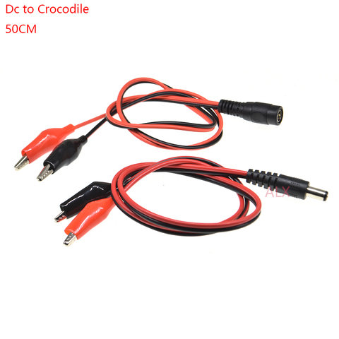 Pinces de connexion pour Jack mâle/femelle, fil Crocodile 12V, pour câble d'alimentation, 5.5x2.1mm ► Photo 1/6