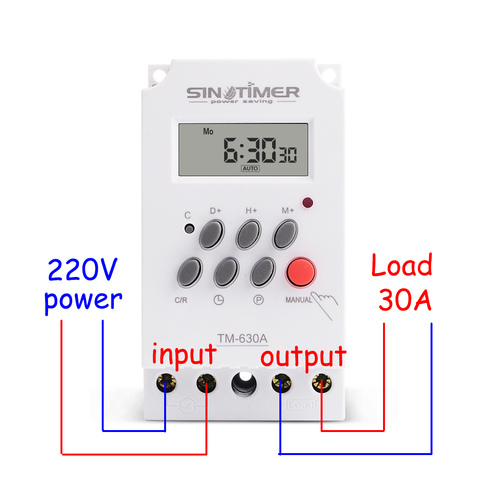 MINI interrupteur minuterie 30 ampères 220V, avec relais à temps  Programmable de 7 jours, livraison gratuite - Historique des prix et avis, Vendeur AliExpress - XNY Store