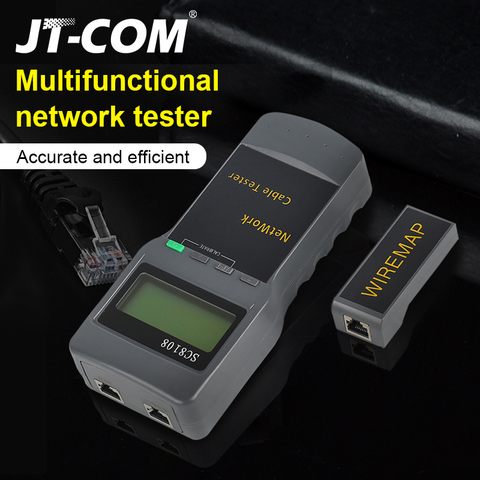 Testeur de réseau LCD Portable SC8108, compteur de câble de téléphone LAN avec écran LCD RJ45 ► Photo 1/6