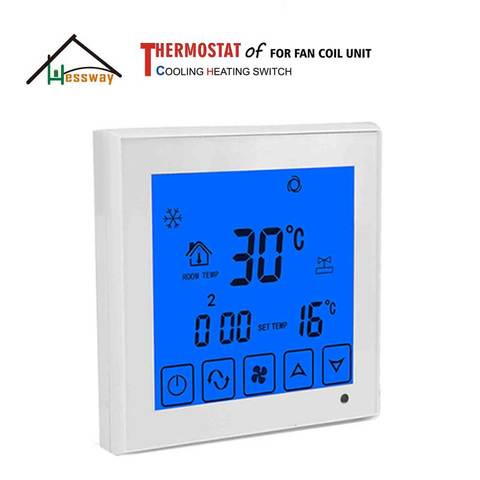 Thermostat d'ambiance numérique de climatisation d'écran tactile de 2 p avec le programme de synchronisation ► Photo 1/5