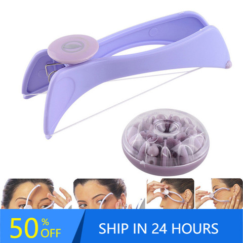 Mini épilateur Facial portable pour femmes, retrait de poils de fil, sourcils, joues, outils 20 #47 ► Photo 1/6