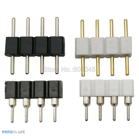 Adaptateur de connecteur 10 pièces, 4 broches, 5 broches, 6 broches, RGB RGBW RGBW, connecteur mâle et femelle, aiguille à prise mâle et femelle, accessoires de bande ► Photo 1/6