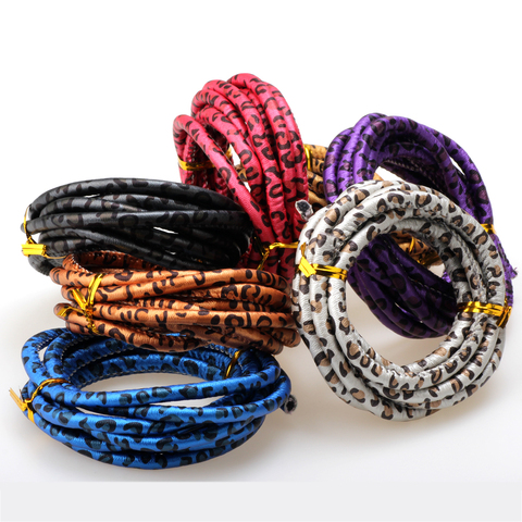 OlingArt-bracelets de style imprimé léopard, 6mm, 2 m/lot, collier à faire soi-même, fabrication de bijoux artisanaux, corde ronde en cuir PU ► Photo 1/6