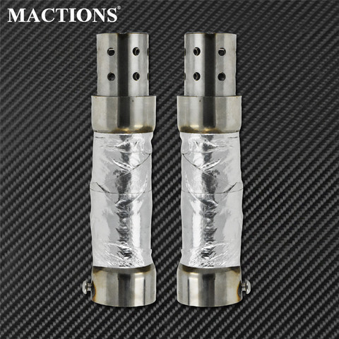Silencieux, système d'échappement pour Harley Softail Dyna Sportster short shot, échelonné et latéral, pour moto ► Photo 1/6