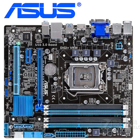 Cartes mères ASUS B75M-PLUS LGA 1155 DDR3 32GB pour carte mère de bureau Intel B75 B75M-PLUS SATA III USB utilisé ► Photo 1/1