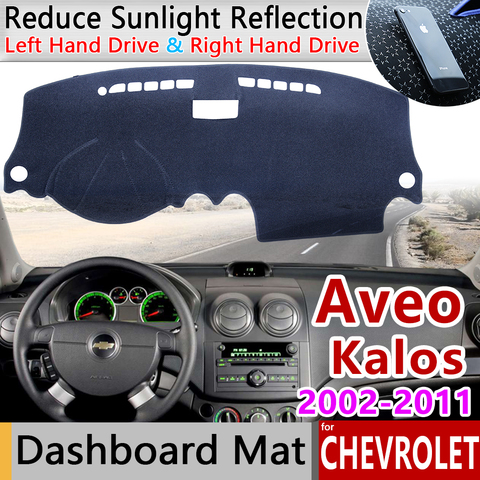 Tapis antidérapant de tableau de bord pour Chevrolet Aveo Kalos Lova Gentra Pontiac G3 2002 ~ 2011, pare-soleil, accessoires de pare-soleil ► Photo 1/6