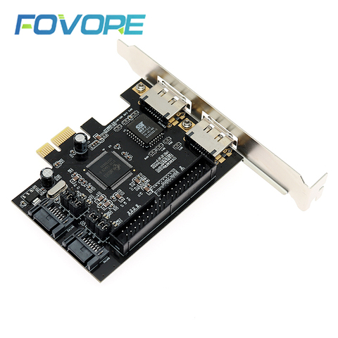 Adaptateur SATA IDE PCIe vers SATA IDE x2, 2 ports (JMB363) Combo, carte contrôleur RAID ► Photo 1/6