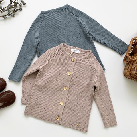 Cardigan tricoté à manches longues pour enfants, manteau de couleur Pure pour bébés garçons et filles, printemps automne ► Photo 1/6