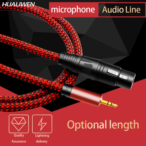 Câble Audio professionnel Jack vers XLR de 3.5mm, 2m/3m, mâle vers femelle, pour mélangeur, Microphones, haut-parleurs d'ordinateur et de téléphone portable ► Photo 1/6