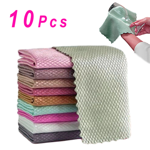 Serviette de cuisine absorbante, 25x25cm, chiffon efficace pour le lavage de la vaisselle en verre ► Photo 1/6