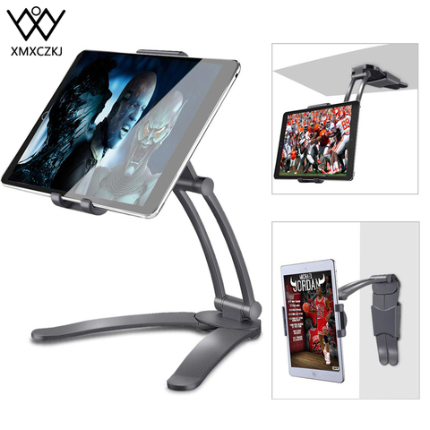 XMXCZKJ support de tablette de cuisine support réglable support de bureau mural adapté pour 5.1-9.7 pouces largeur tablette métal Ipad Pro, iPad Mini d20 ► Photo 1/6