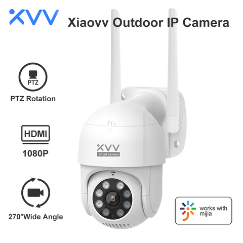 Xiaovv Smart P1 caméra extérieure 1080P 270 ° PTZ rotation Wifi Webcam humanoïde détecter étanche sécurité Camers travail pour Mi maison App ► Photo 1/6