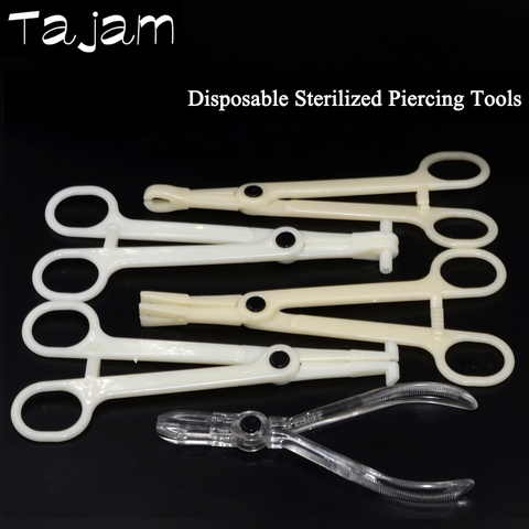 1PC jetable ouverture/fermeture pince pince stérilisé par EO gaz PC pince oreille nez lèvre ventre corps Piercing Forcep outils ► Photo 1/6