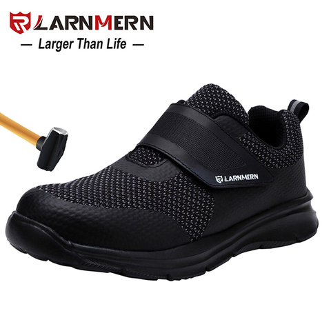 LARNMERN – Chaussures de sécurité en acier pour homme, souliers léger de construction, 3D, antichoc pour le travail ► Photo 1/6
