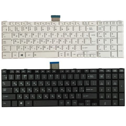 Clavier Ru pour Toshiba satellite L50-A S50-A s55-A L70-A L75-A C70-A clavier russe, noir et blanc, nouveauté ► Photo 1/6