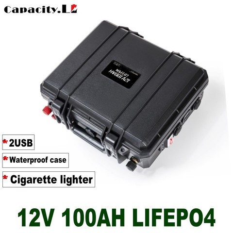 12V 100ah lifepo4 batterie rechargeable BMS étanche batterie solaire pack UPS pour l'énergie solaire et les batteries RV ► Photo 1/6