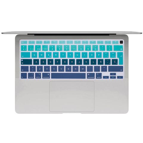 Espagnol portable couleur silicone clavier couverture pour Macbook Air 13 A2179 film de protection clavier étui pour Apple Air13 2022 nouveau ► Photo 1/6