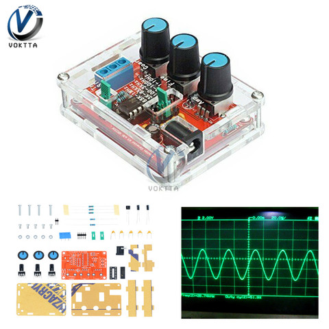 Kit de générateur de fonction bricolage XR2206 Module de générateur de Signal d'onde carrée 1Hz-1MHz impulsion de fréquence réglable avec protection de la boîte de couverture ► Photo 1/6