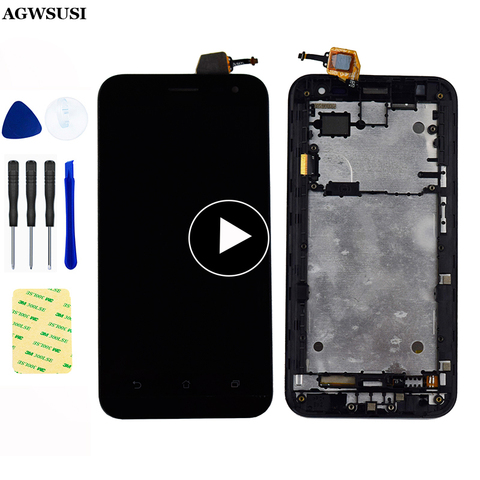 Écran tactile LCD pour ASUS Zenfone 2 Laser ZE500KL, cadre d'assemblage ► Photo 1/6