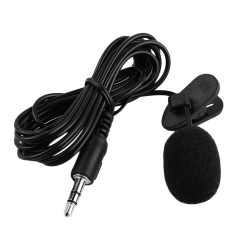 Externe 3.5mm Lavalier Microphone mains libres Portable filaire micro collier pince revers Lavalier micro pour ordinateur Portable Lound haut-parleur ► Photo 1/6