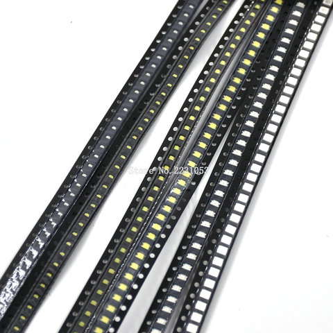 200 pièces Super brillantes, 3528 1210 0603 0805 1206 SMD LED, Diode LED perles lumineuses, rouge/vert/bleu/jaune/blanc, blanc chaud ► Photo 1/1