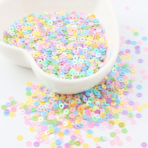 Mini paillettes colorées en PVC, plates et rondes, 3mm, pour artisanat, décoration de mariage, robe de vêtement, accessoire de bricolage, 20g ► Photo 1/6