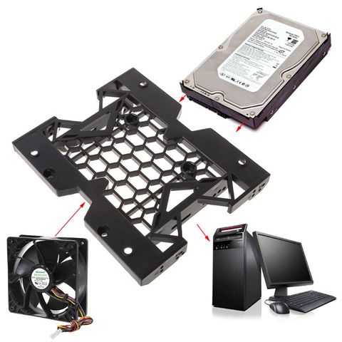 1 Pc de bureau châssis support de lecteur optique 5.25 à 3.5 pouces 2.5 SSD étagère de Conversion ► Photo 1/5