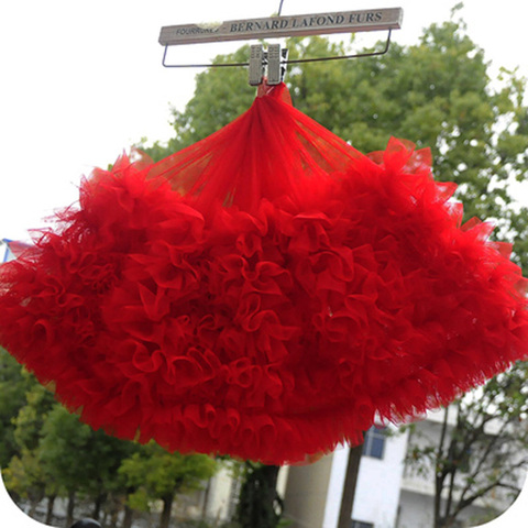 Garniture en Tulle à volants, 1 mètre, 28cm de large, blanc, rouge, rose, 17 couleurs, maille plissée, dentelle, garniture tutu, tissu pour robe de poupée, bricolage ► Photo 1/6