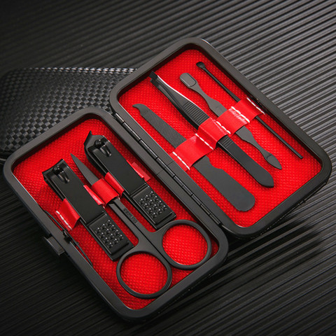 7 pièces/ensemble nouvelle manucure coupe-ongles pédicure ensemble Portable voyage hygiène Kit en acier inoxydable coupe-ongles ensemble d'outils ► Photo 1/6