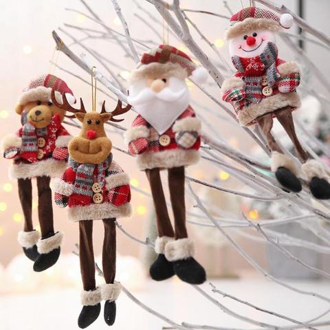 Poupées mignonnes de noël, nouvel an, père noël, bonhomme de neige, Elk, décoration d'arbre de noël, pour la maison, cadeau pour enfants, 2022, 2022 ► Photo 1/6