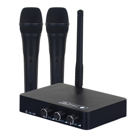 K2 sans fil Mini famille maison karaoké système d'écho portable Machine à chanter boîte Microphone karaoké lecteur ► Photo 1/6
