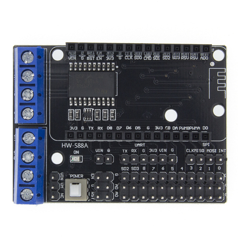 NodeMCU – panneau de protection moteur L293D pour ESP-12E à partir de ESP8266 esp 12E, télécommande de voiture intelligente, jouet rc wifi, bricolage ► Photo 1/6