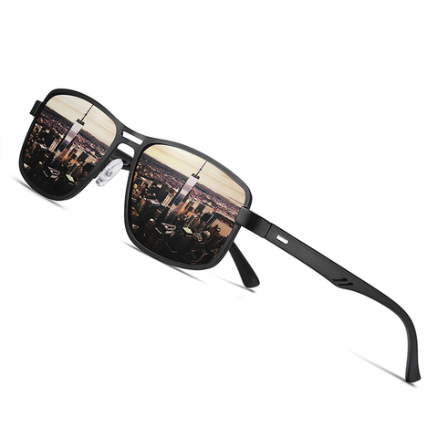 AOFLY marque 2022 mode lunettes de soleil hommes polarisé carré métal cadre mâle lunettes de soleil conduite lunettes de pêche zonnebril heren ► Photo 1/6