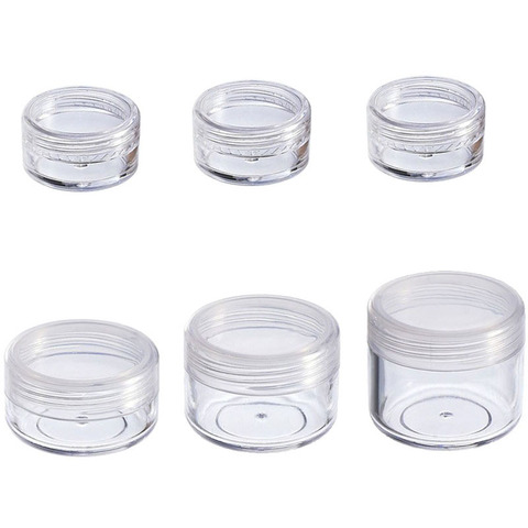 10 pièces Pot cosmétique 2/3/5/10/15/20g petit vide cosmétique bouteilles rechargeables en plastique fard à paupières maquillage visage crème Pot Pot conteneur ► Photo 1/6