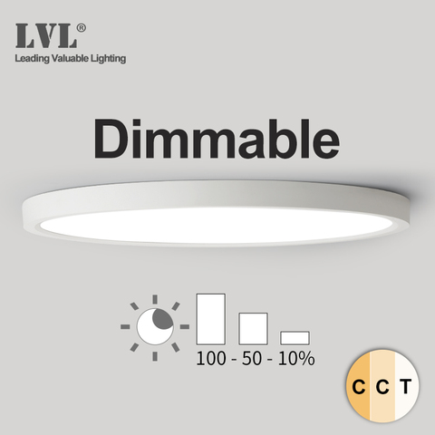 LED plafonnier Dimmable 12W 18W 24W 32W 220V avec 3 couleurs réglable pour chambre salon salle de bain moderne plafonnier ► Photo 1/6