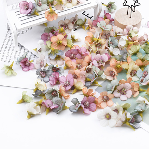 Fausses fleurs marguerite Lafite, 50 pièces, pour scrapbooking, fleurs décoratives de mariage, bricolage, cadeaux, boîte à bonbons, vente en gros ► Photo 1/6