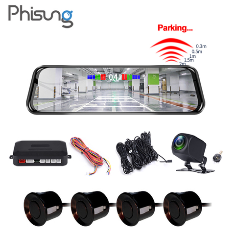 Phisung H50P – caméra DVR pour voiture, 9.66 pouces, avec Radar, capteur de stationnement, enregistreur vidéo à vision nocturne, FHD1080P ► Photo 1/6