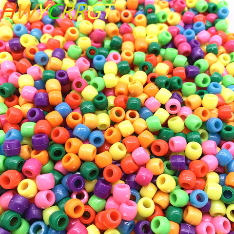 Nouveau 50 pièces 8mm perles rondes en plastique entretoise perles en vrac pour la fabrication de bijoux bricolage Bracelet fait main ► Photo 1/6