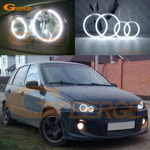 Kit d'anneaux de Halo pour Lada Kalina 1119 1118 1117 119 117 2005-2013, excellents anneaux ultra-brillants CCFL Angel Eyes, accessoires de voiture ► Photo 1/6