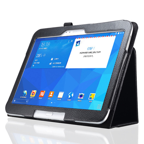 Coque en cuir PU pour tablette Samsung Galaxy Tab 3, 10.1 pouces, modèle GT-P5200, P5200, P5220, P5210, support rabattable, TAB 4, 10.1, SM-T530 ► Photo 1/6
