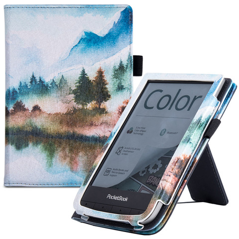 Etui intelligent pour Pocketbook Touch HD 3/Touch Lux 4/Touch Lux 5/Basic Lux 2/Pocketbook couleur e-lecteurs-avec support/dragonne ► Photo 1/6