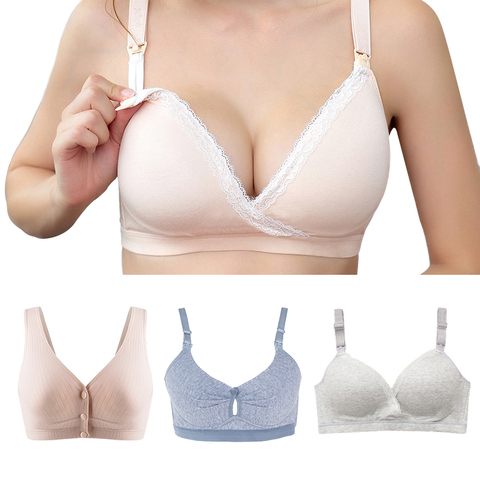 Sans fil allaitement maternité soutien-gorge vêtements coton allaitement soutien-gorge pour femmes enceintes grossesse sein taille unique sommeil sous-vêtements ► Photo 1/6