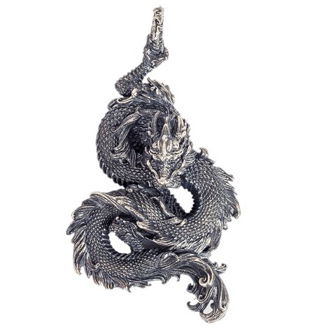 BOCAI nouveau solide réel s925 bijoux en argent sterling rétro personnalité bonne chance dragon pendentif élégant homme pendentif ► Photo 1/6